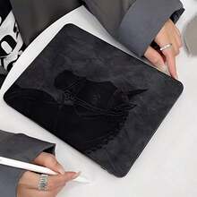Gray Tri-Fold Flip Case With Black Horse Head Pattern. For IPad Mini 6/9.7/10.2/10.5/Air 4/Air 5/10th/10.9/Pro 11-Inch/Air 11(M2)/Pro 11(M4) (2024) And Galaxy Tab S6LITE 10.4/A7 LITE/A8/A9+/S7/S8/S9/S9FE/S10/S7+ 12.4/S8+ 12.4/S9+ 12.4/S9FE+ 12.4. Transparent Bottom Case, TPU Material, Tri-Fold Flip Leather Case With A Standable Pen Slot. - Multicolor - View 6