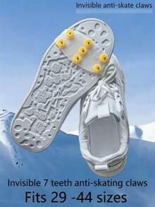[Anti-Slip | Snow And Ice Claws]Anti-Slip Snow And Ice Climbing Shoe Covers | 7-Tine Mountaineering Shoe Spikes, Suitable For Both Men And Women - TPE Material, Sizes 29-44, Durable And Comfortable, Suitable For Hiking, Skiing, Outdoor Skating And Other Activities, Invisible Anti-Slip Shoe Covers, Snow Claws, Suitable For Elderly Mountaineers - Multicolor - View 3