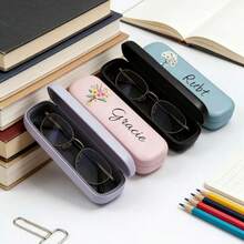 Customized Name Glasses Case, Personalized Fashion Glasses Box, Customizable Letter Hard Glasses Case, Customizable Birthday Gift, Valentine's Day Gift, Wedding Gift - Multicolor - View 3