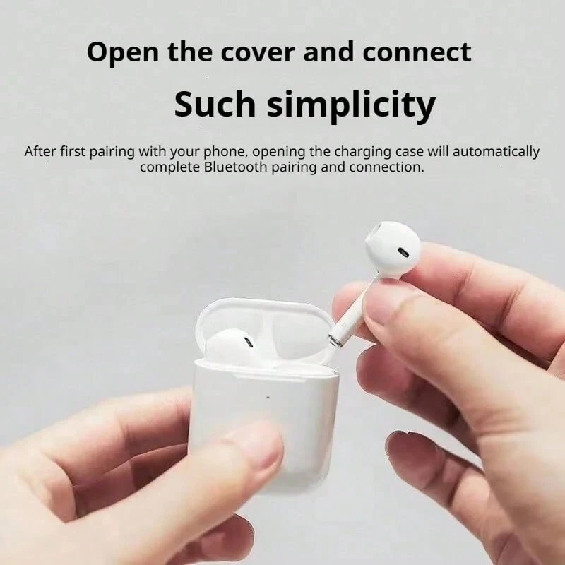 REMAX PD-BT260 Wireless Bluetooth Earphones, Type-C Interface, Stable Wireless Connection, Semi-In-Ear Lightweight Design, All-Day Battery Life, Portable, White - White - View 1