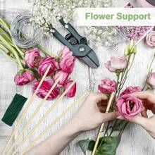 5pcs Round Wooden Bamboo Sticks, Handmade DIY Craft Materials, Woodworking Supplies - Wood Color - View 6