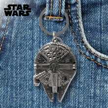 StarWars 星球大战官方授权钥匙扣 - 非常适合装饰背包和车钥匙，也是送给朋友和星球大战粉丝的理想礼物 - X翼星际战斗机、千年隼号、曼达洛头盔 - 銀色 - 查看 6