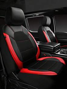 9pcs/5pcs/4pcs/2pcs Car Seat Covers Full Surround Mesh PU Leather Fit For Sedan, SUV, Truck, Breathable Seat Protector With Airbag & Zipper Design, Suitable As Gifts For Friends, Graduation, Back To School, Christmas Decoration, Valentine's Day, Parents, Halloween, Thanksgiving, Personalized, Birthday, New Year - 座椅套 - 查看 4