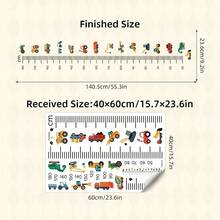 BRUP Boy Room Growth Chart Stickers - Colorful Construction Vehicle Wall Decals, Easy To Peel And Stick, No Residue, Educational Fun Measurement Markers, Suitable For Teenagers' Room Decoration, Teenagers' Room Decoration | Vivid Stickers | Plastic Construction, Teenagers' Room Decoration, Suitable For Halloween And Christmas, Christmas Gift - Nhãn dán chiều cao - Xem 9