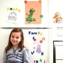 SHINDEL 104 PCS Alphabet Magnetic Letters And Numbers For Toddlers, ABC 123 Fridge Educational Set, Great Learning Gift From Parents Or Teachers, Children's Puzzle Gift, Kids Toys, Toys For Girl, Baby Toys, Valentine's Day - Multicolor - View 5