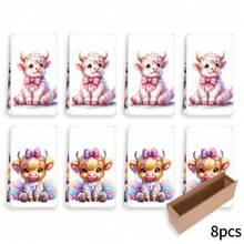 2/4 Pcs Set, Dish Towels, Highland Cow Printed Pattern Super Absorbent Microfiber Modern Towels, Cooking And Baking Tea Towels, Dish Cloths, Cleaning Rags, Hand Towels, Tea Towels, Ultra Soft And Highly Absorbent, Kitchen Decor, Gifts For Neighbors, Gifts For Mom, Birthday Gifts, Housewarming Gifts For Friends, Kitchen Essentials, Daily Necessities - Multicolor - View 12