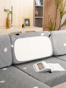 1pc Printed Stretch Sofa Seat Cushion Cover, L-Shaped Sofa Cover, Separate Sofa Back Cushion Cover, Furniture Protector, Stretch Sofa Seat Pad Cover - Light Grey - View 10