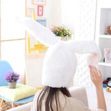 White Rabbit Ear Headband - Adjustable Photo Prop And Fancy Dress Hat For Adults And Children, 55cm Long, Plush Style, Ideal For Cosplay, Parties And Festive Events.