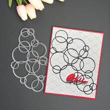 Creative Bubble Cutting Dies, DIY Scrapbooking Album And Embossing Stencil, Greeting Card Making Tool, Card Paper Cutting Crafts ,Gift Card Making Template Die Cuts. - Silver - View 5