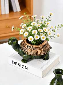 Chậu trồng cây hình rùa dễ thương (mẫu vàng) - Thiết kế trang trí độc đáo, thích hợp đặt trên bàn cà phê phòng khách, giá sách phòng học và bàn trang điểm phòng ngủ. Có thể trồng hoa/cây mọng nước để tạo không gian ấm áp và thoải mái trong nhà. Là một vật trang trí bàn làm việc bắt mắt, nó cũng là một phụ kiện trang trí nhà cửa được ưa chuộng. - Nhiều màu - Xem 14