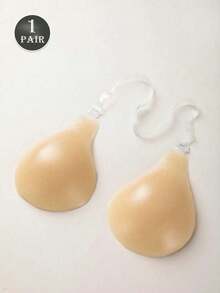 One Pair Of Invisible Lifting Bras, Non-Slip And Reusable, Suitable For Small Busts, Can Be Paired With Dresses, Swimwear, And Bikinis. New Invisible Silicone Lifting Bras, Bra Straps Included. - Khaki - View 12