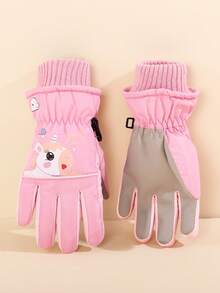 1 Pair Kids' Ski Gloves, Waterproof Warm Winter Gloves For Students, Cycling, Windproof And Cold-Proof For Boys And Girls - Unicorn Split Fingers - View 7