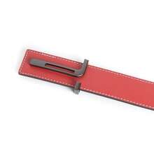 ECHAIN 1条男士经典金/银T型扣设计柔软PU皮革腰带，37毫米宽，情人节/父亲节礼物 - 彩色 - 查看 48