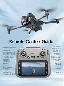 2026 Upgraded GT50 Brushless Drone With 4.3-Inch FPV Screen & EIS Dual Cameras - Optical Flow Hover, Gesture Control, Long Flight Time, Easy For Beginners, Perfect Holiday Gift Drone - Black - View 11