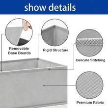 Nuova scatola e organizer in tessuto non tessuto - inodore, pieghevole, salvaspazio, anti-polvere e anti-umidità, adatto per casa e dormitorio, conservazione di indumenti nell'armadio/organizzazione della camera da letto/casa in affitto, organizer per lo stoccaggio, essenziale per i viaggi - Beige - Visualizzare 5