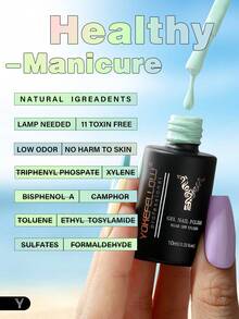 YOKEFELLOW 10毫升凝胶指甲油套装，春夏马卡龙糖果美甲凝胶指甲油，蓝紫色粉色，可卸UV指甲油，美甲DIY，居家或节日礼物（女孩适用） - 彩色 - 查看 10