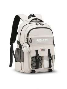 男士背包，大容量轻便旅行包，大学生高中返校背包，休闲多功能背包，多隔层设计方便收纳科学用品，带电脑隔层，适合日常通勤，电脑包 - 彩色 - 查看 12