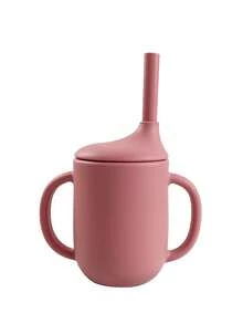 1pc Baby Silicone Straw Cup, Large Capacity Double-Handled Cup, Easy Grip, Anti-Drop, With Straw, Suitable For Infant & Toddler Drinking - Multicolor - View 15