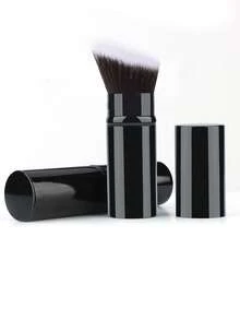 1-2支伸缩式化妆刷、旅行歌舞伎粉底化妆刷、面部腮红刷用于混合液体、腮红、古铜粉、指甲油、防晒霜和无瑕化妆品。 - 彩色 - 查看 10