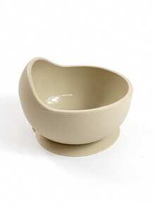 1个米色硅胶婴儿碗，大开口，底部防滑吸盘，柔软舒适，适合日常喂食 - 杏色 - 查看 15