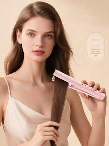 New Rechargeable Mini Wireless Hair Straightener & Curler 2-In-1, Cordless Flat Iron & Curling Iron, Portable Hair Styler, USB Rechargeable, Damage-Free - Multicolor - View 7