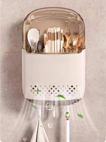 新款多功能厨房筷子架，壁挂式餐具沥水架，餐具收纳盒 - 彩色 - 查看 6