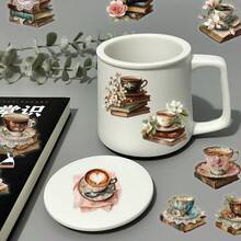 50pcs Books And Coffee Sticker Creative Graffiti Stickers Office Supplies Mobile Phone And Computer Stickers High-Value Waterproof Cool Stickers Fun Classic Gift Decoration Value Pack Cute Cartoon Stickers Cool Anime Decorative Stickers Waterproof Mobile Phone Case Decoration Stickers Reusable, Colorful Cartoon Design - Multicolor - View 5