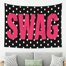 SWAG Printed Tapestry, Lightweight And Durable, Perfect For Living Room, Bedroom, Office Decoration, Live Streaming Party Wall Art, Ideal Holiday Gift, Fun And Bold Wall Art Party Gifts, Indoor And Outdoor Decorative Banners, Suitable For Hanging In Bedrooms, Living Rooms, Offices, And Dormitories For Party Decorations - 多色19 - 查看 3