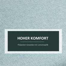 Light Green Upholstered Bench With Storage Space, 110 X 39 X 45 Cm, Made Of Linen-Look Polyester And Rubberwood, In Scandinavian Style. - Mint Green - View 6