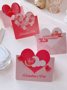 20/50张心形贺卡，拥抱信物，想念礼物，可爱心形卡片，情人节礼物，表达爱意，特别生日，婚礼派对，情人节礼物，情人节拥抱卡片，随机款式 - 彩色 - 查看 2