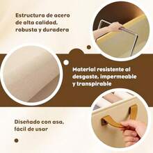 NUEXRY Cajas de Almacenamiento Cajones Organizadores 6pcs Organizador B de Almacenaje con Tapa Pble Organizador de Tela para Arma Ropero Estantería y Oficina ige - Beis - Ver 6