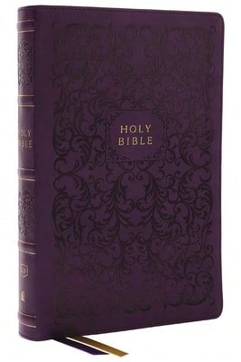KJV Holy Bible With 73,000 Center-Column Cross References, Purple Leathersoft, Red Letter, Comfort (Hardcover) By Thomas Nelson