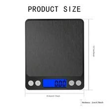 0.01g High Precision Mini Smart Digital Scale, Stainless Steel Jewelry Food Weight Scale, Portable Home Baking Measuring Tool, LED Backlit Multi-Unit Switchable, Multifunctional Accurate Kitchen Scale (Batteries Not Included) - Silver - View 3