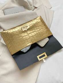 Leisure Handbag Women's Bag New Texture Niche Handbag New Bag Women's Fashionable Simple Envelope Bag Texture Niche Leisure Handbag New Fashionable Envelope Bag Women's Simple Handbag Fashion Simple Envelope Bag Women's Simple Handbag Women's Bag Texture Niche Handbag Niche Casual Handbag New Texture Sense Envelope Bag Women's Fashionable Simple Handbag - Multicolor - View 6