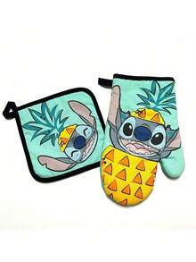 2pcs Disney Insulated Set, Includes Insulated Gloves, Insulated Mat And Baking Set, Gift Set, Suitable For Kitchen Use, Can Be Used As Mother's Day Or Birthday Gift - Multicolor - View 15