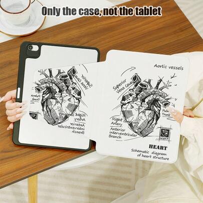 1pc PU Leather Case With Stand, Pen Slot, 720 Degree Rotating Holder, Auto Sleep/Wake Function, Compatible With Honor, , , Redmi, OPPO, VIVO, Apple And Other Models, Suitable For Back To School, Valentine's Day