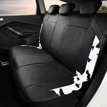 5-Seat Or 2 Seat Set PVC Leather Cow Print Car Seat Covers - Universal Waterproof Cushion Protectors For Front & Rear Seats, Durable Non-Slip Fit For Cars Trucks SUVs - 5 Seat Covers - View 3