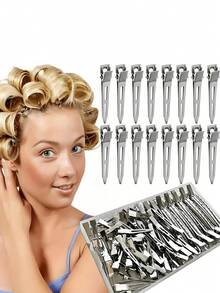 10/12/30/Pcs Professional Ladies Salon Fixed Hair Pin 5.5cm Curl Metal Hair Clips Hair Root Fluffy Clips DIY Tools Hair Accessories - Silver - View 1