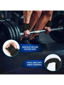 1/2pcs Fitness Assistance Hook Wrist Wraps Grip Strength Hook Pull-Up Bar Hand Gloves Deadlift Assist Strap Power Training Hook - Black - View 5