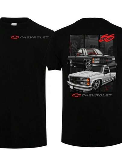 Camiseta Double Threat 454 SS para hombre, camiseta de manga corta de algodón estilo OBS Truck, ropa para hombre, regalo para entusiastas de los coches, prêt-à-porter de talla estándar para hombre, camiseta de cuello redondo para hombre, conjunto de primavera/verano
