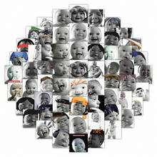 72pcs Non-Duplicate Papa Baby Stickers, Abstract Stickers For Students & Fun Lovers - Multicolor - View 4