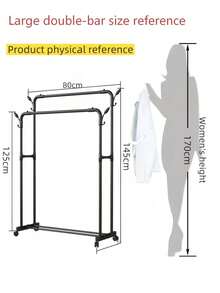 1个落地式衣帽架，小型卧室衣架，单/双杆服装架，多功能衣柜收纳架，便携式衣架，用于悬挂和展示衣物 - 彩色 - 查看 10