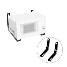 HOHOBLA 304 Stainless Steel Sturdy Microwave Shelf, Bracket Wall Mount Kit Foldable Stretch Wall Mounted Rack Shelf Oven Stand Shelf Rack 2 Piece With Screws - As Shown - View 3