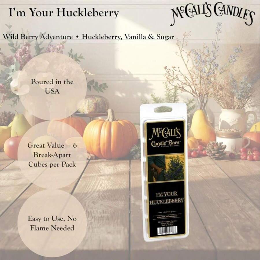 McCall\U2019s Candles | I\U2019m Your Huckleberry | Scented Wax Melt | Wild Berry &Amp; Country Charm Fragrance | 6-Piece Break-Apart Bar | 12\U201324 Hours Per Wedge | Poured In The USA | 5.5 Oz - ColorD - View 1