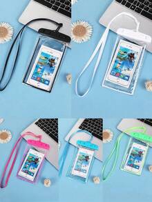 1/3/5pcs Waterproof Bag, Universal Waterproof Phone Pouch, Air Cushion Waterproof Phone Case, Waterproof Phone Pouch For Swimming & Beach, Suitable For Smartphones, Phone Charm, Phone Accessories, Airplane Accessories, Travel Accessories, International Travel, Summer Camping, Tech Accessories, Gym Phone Accessories, Travel Essentials - Multicolor - View 14