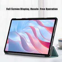 这款平板电脑保护套适用于荣耀Pad X9/X8 Pro 11.5英寸、X8A 11英寸、X9A/X9 Pro 2024、MatePad SE 11英寸、SE 10.4英寸、T10、T10S和T8系列。它具有三角度支架和自动休眠/唤醒功能。 - 軍綠色 - 查看 4