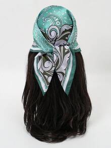 1pc Paisley Print Bandana, Bohemian Style Neckerchief Headscarf - Multicolor - View 5