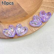 10pcs Colorful Acrylic Rabbit Ear & Heart Shaped Beads, DIY Jewelry Making, Craft Supplies, Friendship Gifts, Home Decor, Small Accessories - DIY - View 24