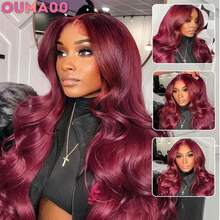 13x4/13x6 高清蕾丝前假发，真人发混纺，自然波浪卷，34英寸 - 200%高密度无胶假发，预先拔毛和修剪，自然发际线和婴儿发，无需胶水即可佩戴 - SBUG - 查看 4