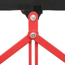 SanBouSi Foldable Rolling Service Cart Kitchen Storage Cart 3-Tier Service Carts With Wheels - Black and Red - View 9